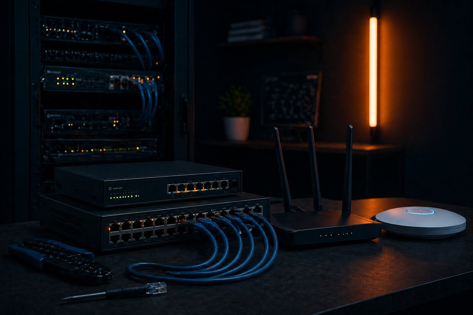 Network infrastructure – routers, switches, WiFi Belgrade